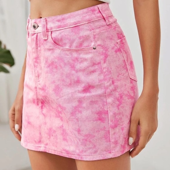 Pink tie dye skirt NWT - Picture 5 of 5
